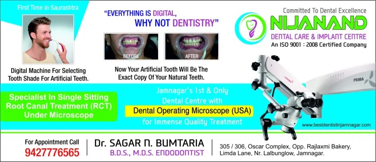 Best Dentist in Jamnagar - Nijanand Dental Clinic Promotion